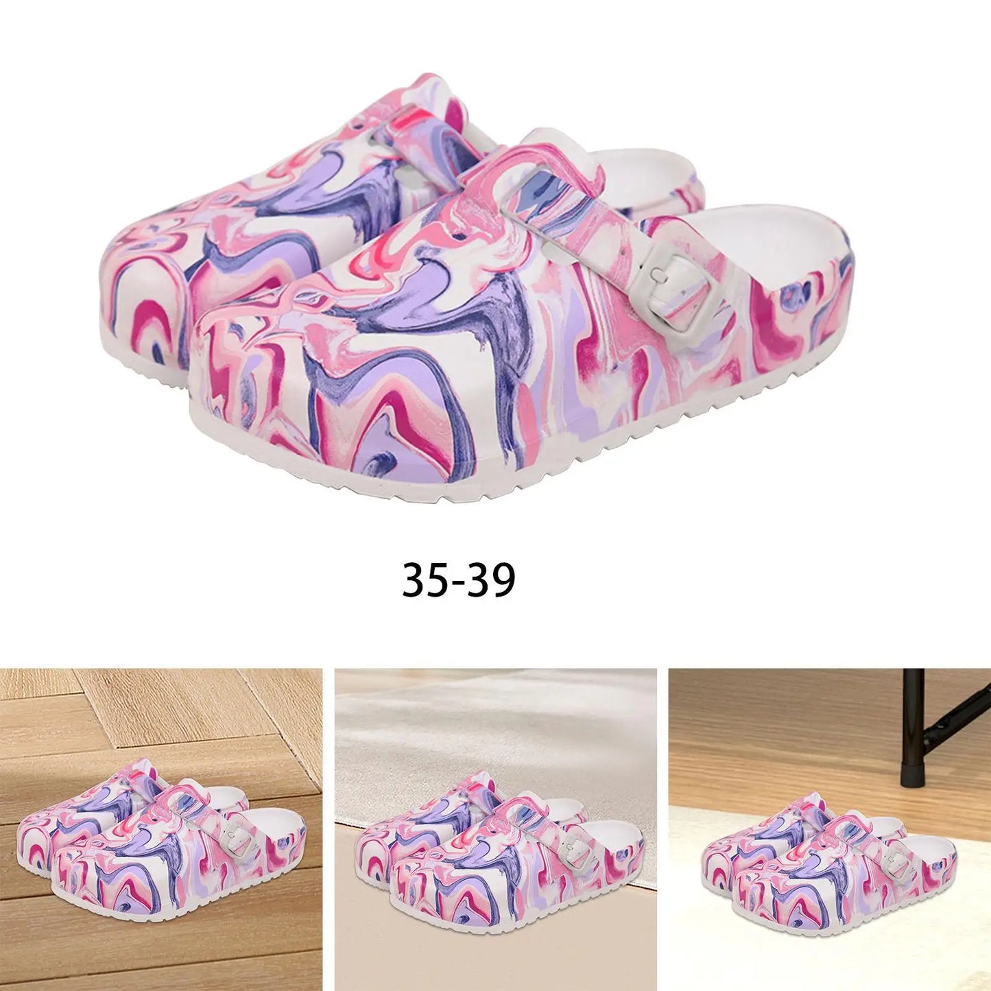 Nursing Shoes Comfortable Colorful Printed Workwear Non Slip Clogs