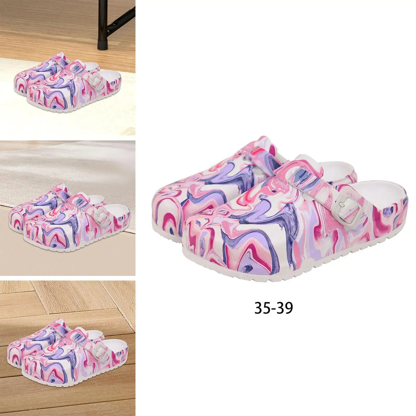 Nursing Shoes Comfortable Colorful Printed Workwear Non Slip Clogs