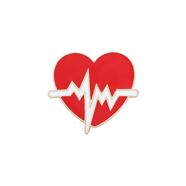 Electrocardiogram Medical Enamel Pins