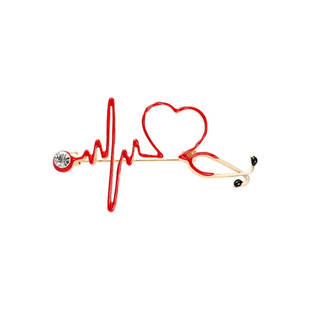 Electrocardiogram Medical Enamel Pins