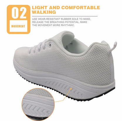 Hospital Nurses Pattern Sneakers Dirt Resistant Non-slip Shoes