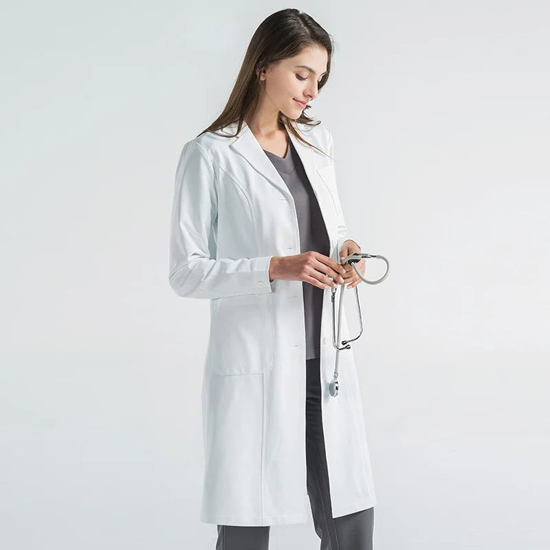 High Quality Hospital Nursing Uniform Medical White Lab Coat