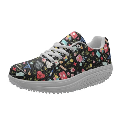 Hospital Nurses Pattern Sneakers Dirt Resistant Non-slip Shoes