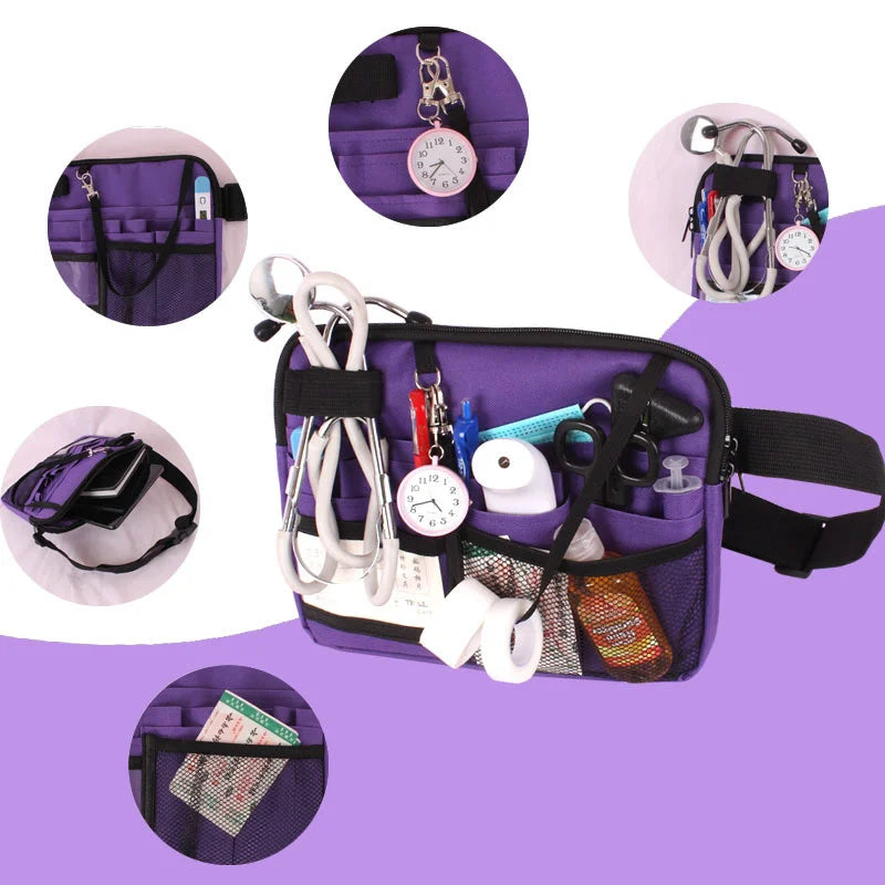 Nurse Fancy Pack Multi Pocket Waist Organizer Belt with Adjustable Waist Strap