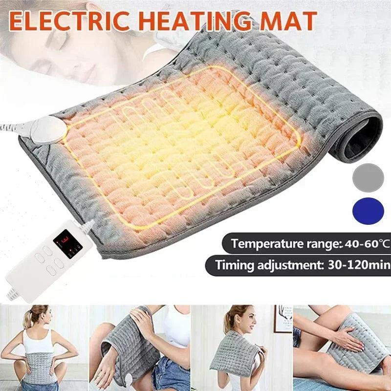 Electric Heating Pad Thermal Blanket Shoulder Neck Back Lumbar Pain Relief